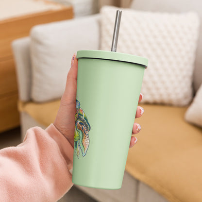 Wave Wanderer Insulated tumbler with a straw