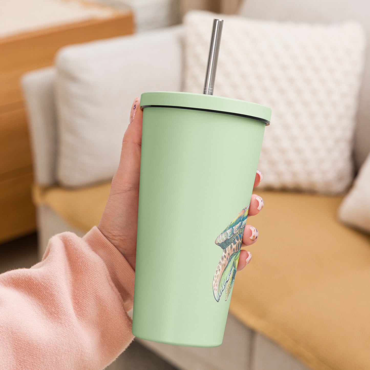 Wave Wanderer Insulated tumbler with a straw