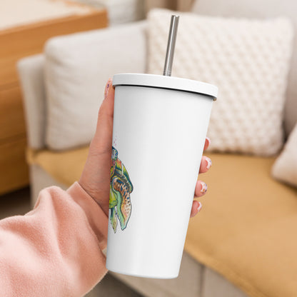 Wave Wanderer Insulated tumbler with a straw