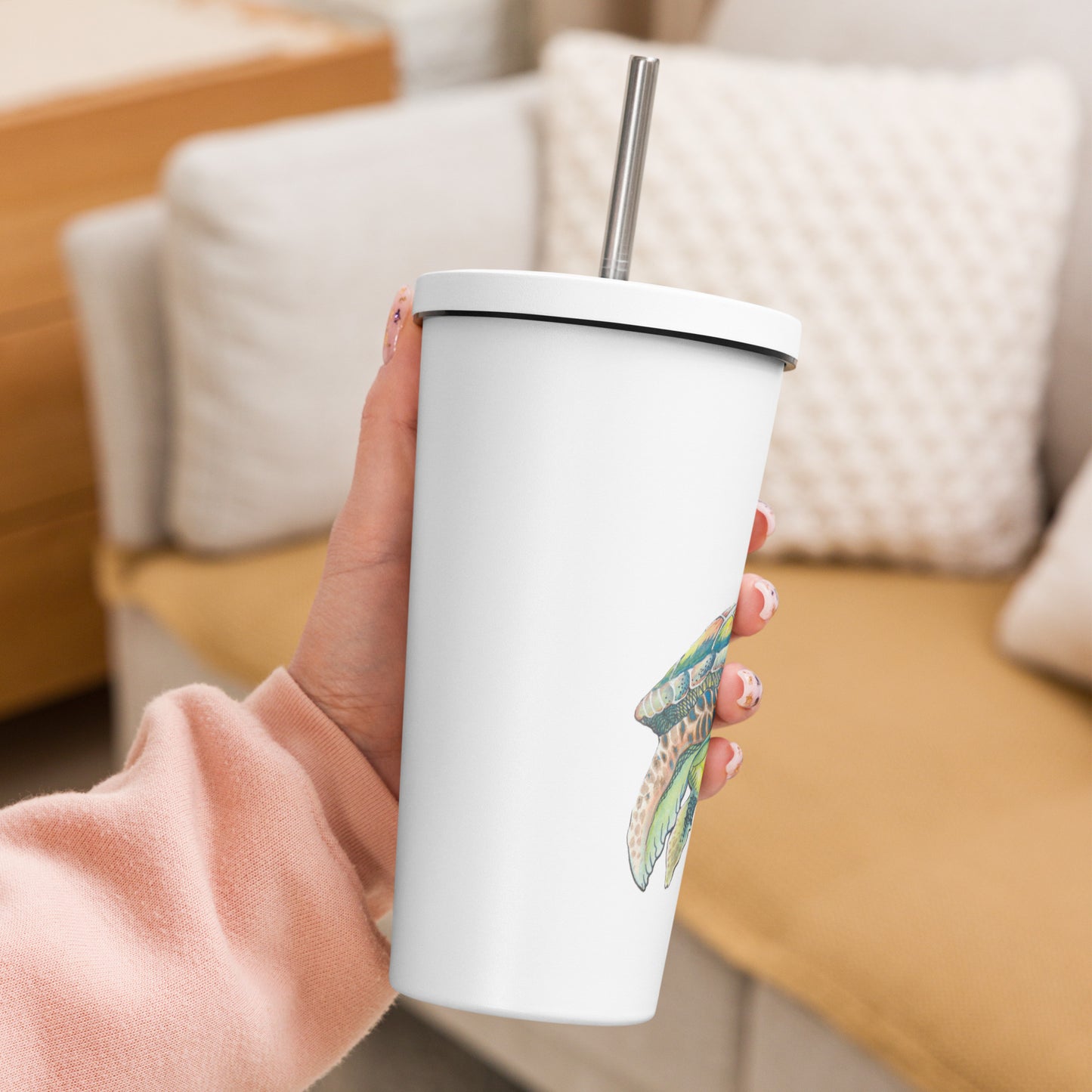 Wave Wanderer Insulated tumbler with a straw