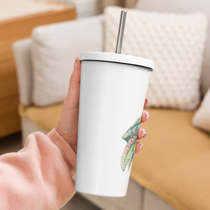 Wave Wanderer Insulated tumbler with a straw